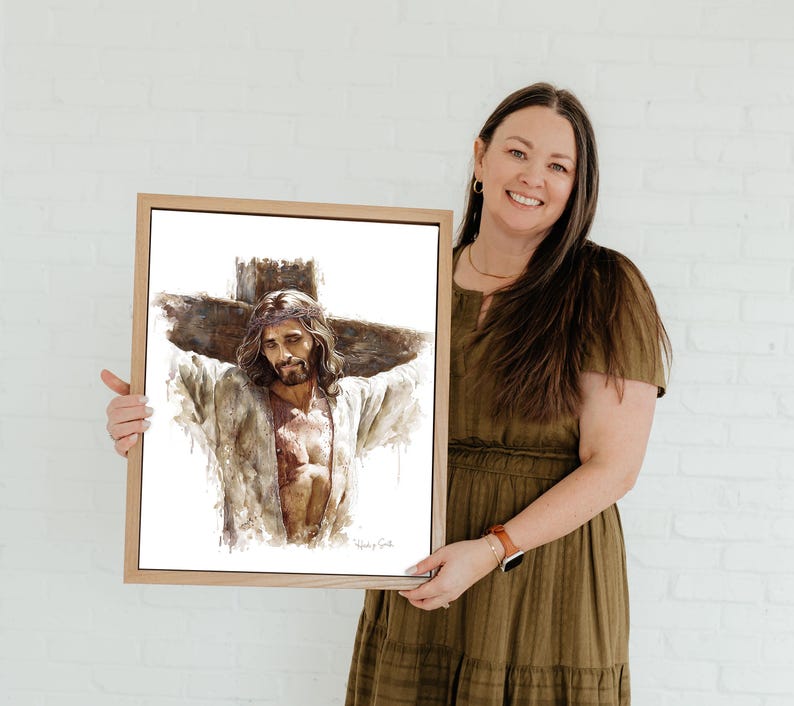 Jesus on the Cross Wall Art | Crucifixion Christian Print | Good Friday ...