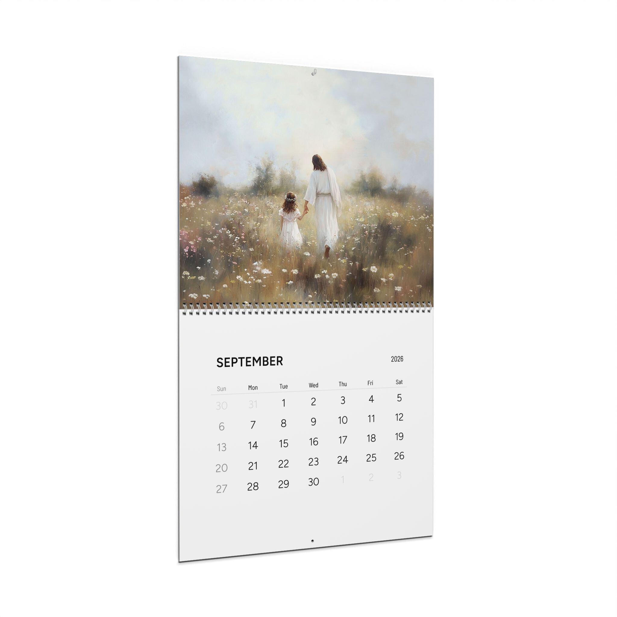 Jesus Wall Calendar 2026 | Religious Art Monthly Calendar, Christian ...