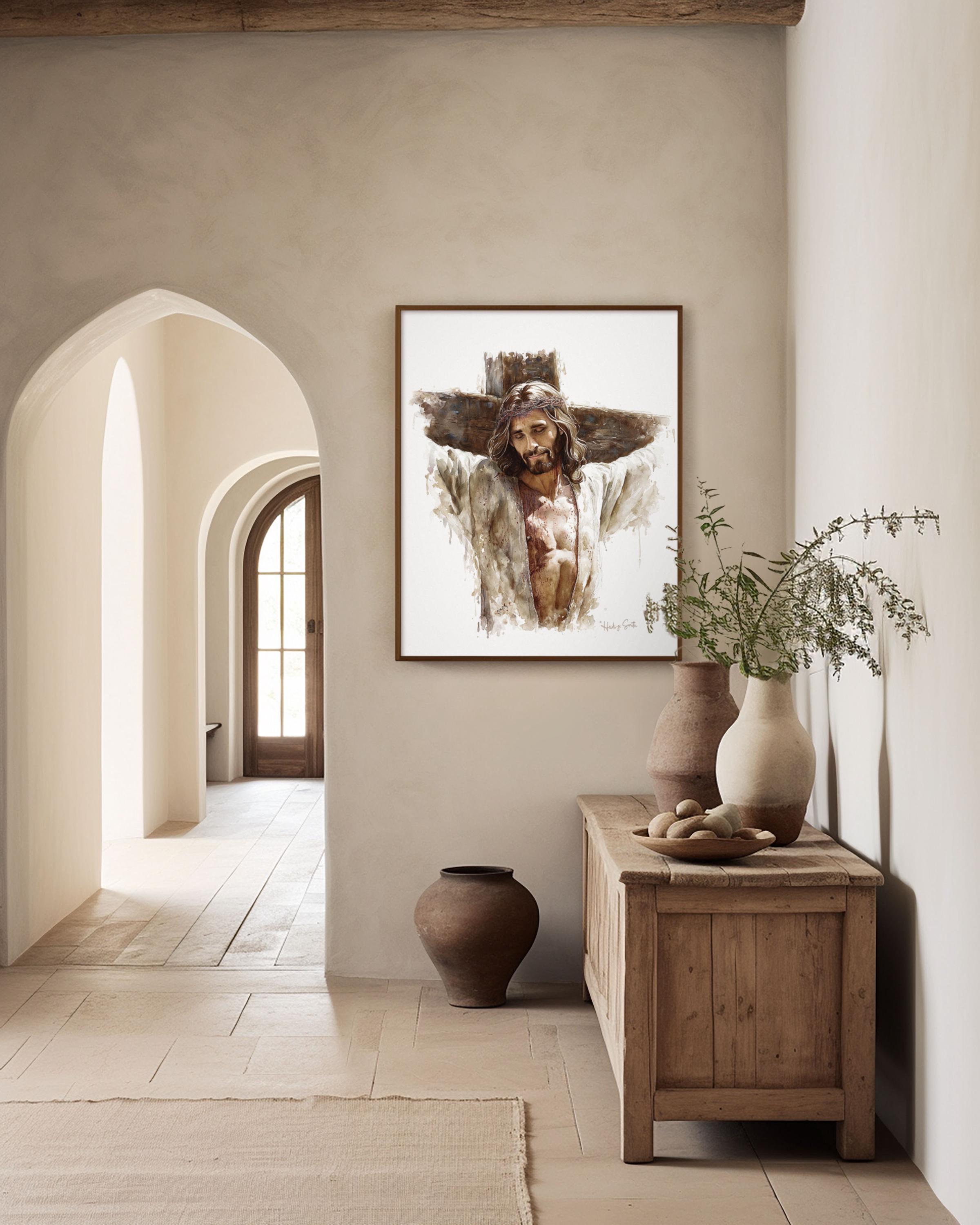 Jesus on the Cross Wall Art | Crucifixion Christian Print | Good Friday ...