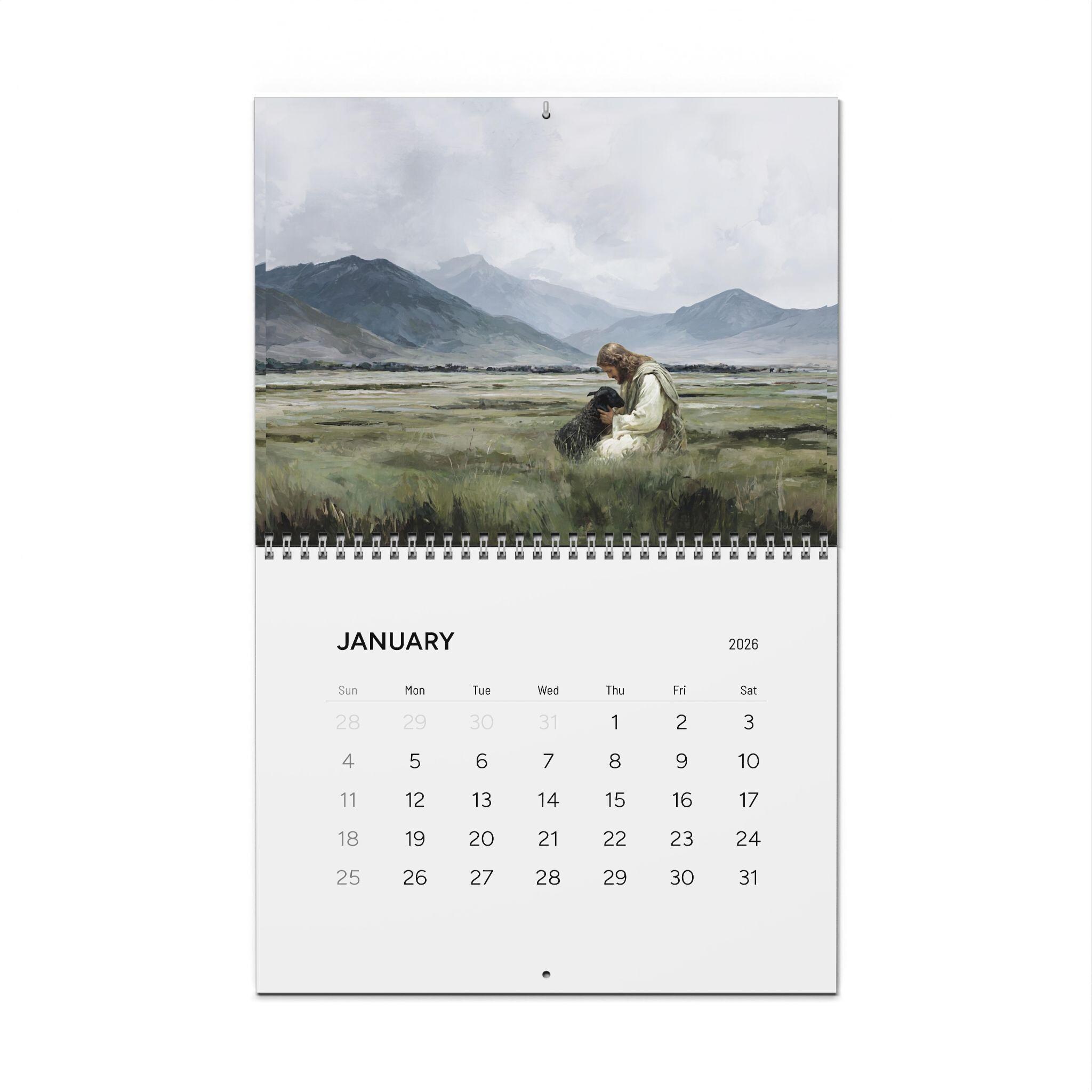 Jesus Wall Calendar 2026 | Religious Art Monthly Calendar, Christian ...