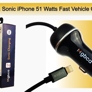 Mgbca Sonic Fast Usb-Port ,Car Charger For Apple IPhone XR, Spring Coil, 51w PD QC 3.0
