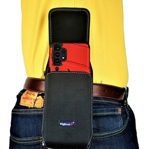 Mgbca Nylon Phone Holster Pouch For Samsung Galaxy A35/A33/A32 Belt Loop And Clip Holder, Compatible W/ Slim-Fit Or Bulky Case