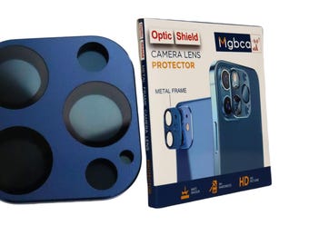 Mgbca Optic Shield Camera Lens Glass Protector For iPhone 15 Pro max  /iPhone 15 Pro (Nay Blue)