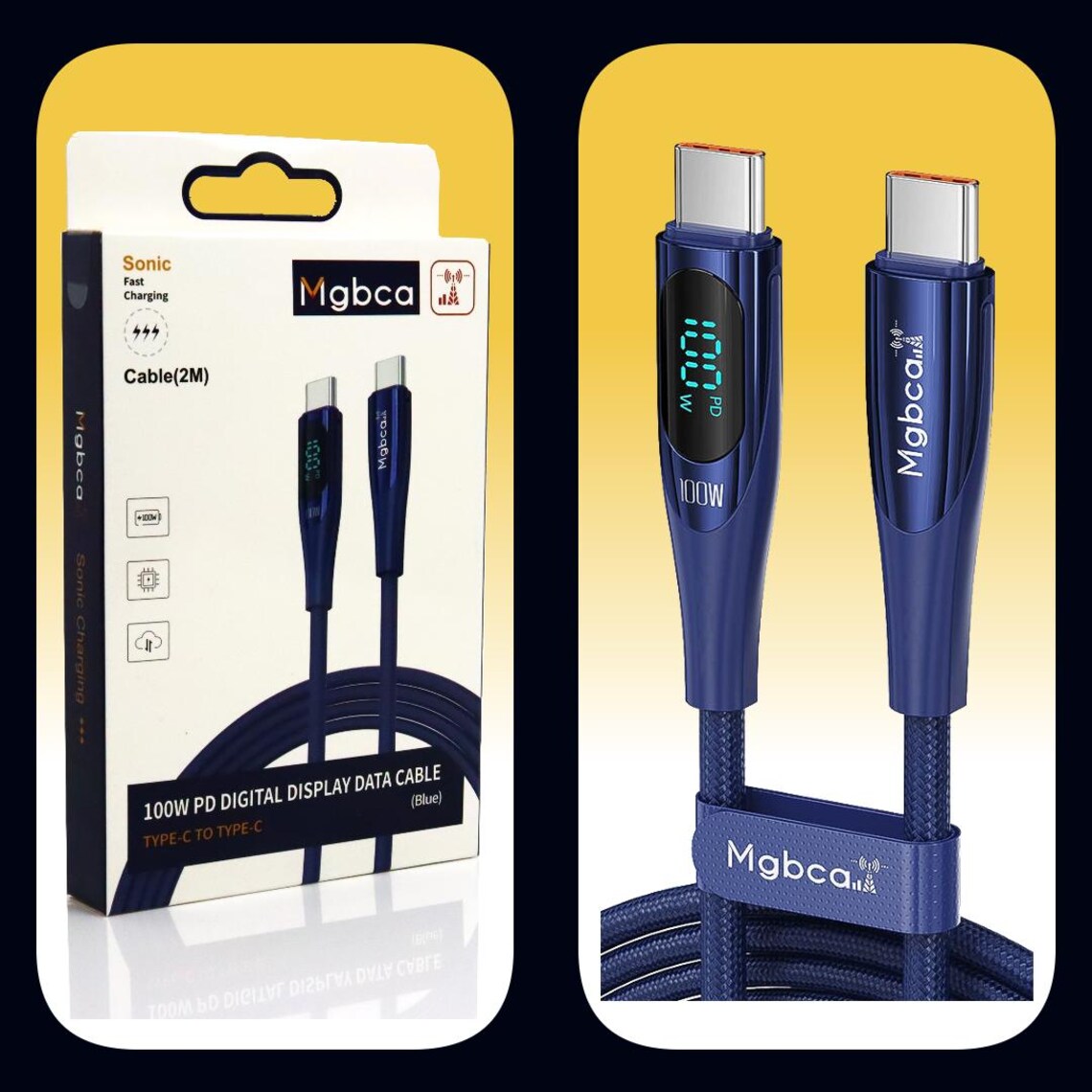 Caricabatterie Da Auto Veloce Mgbca Sonic 51W Con Cavo USB-C – Ricarica Veloce Per Samsung Galaxy S24/S23 E Altri