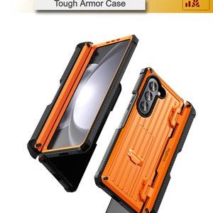 Funda resistente Mgbca Armor Luxury para Samsung Galaxy Z Fold 5, con protector de pantalla integrado, funda para S Pen y protección contra caídas de grado militar.