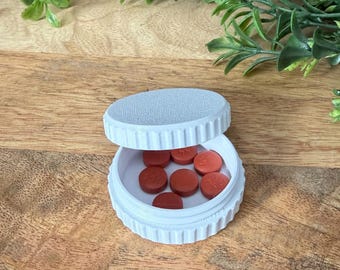 Multi-Use Pill Container | Portable Medication Organizer with Secure Lid | Travel