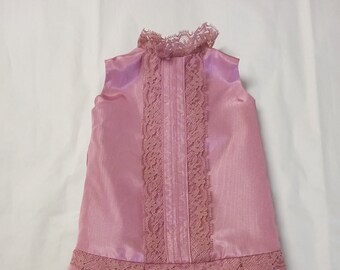 Vintage Sleeveless Taffeta Doll Dress Still in New Condition