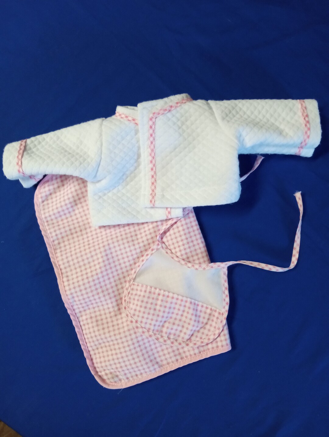 Vintage Baby Doll Jacket Bib and Spitup Cloth Etsy