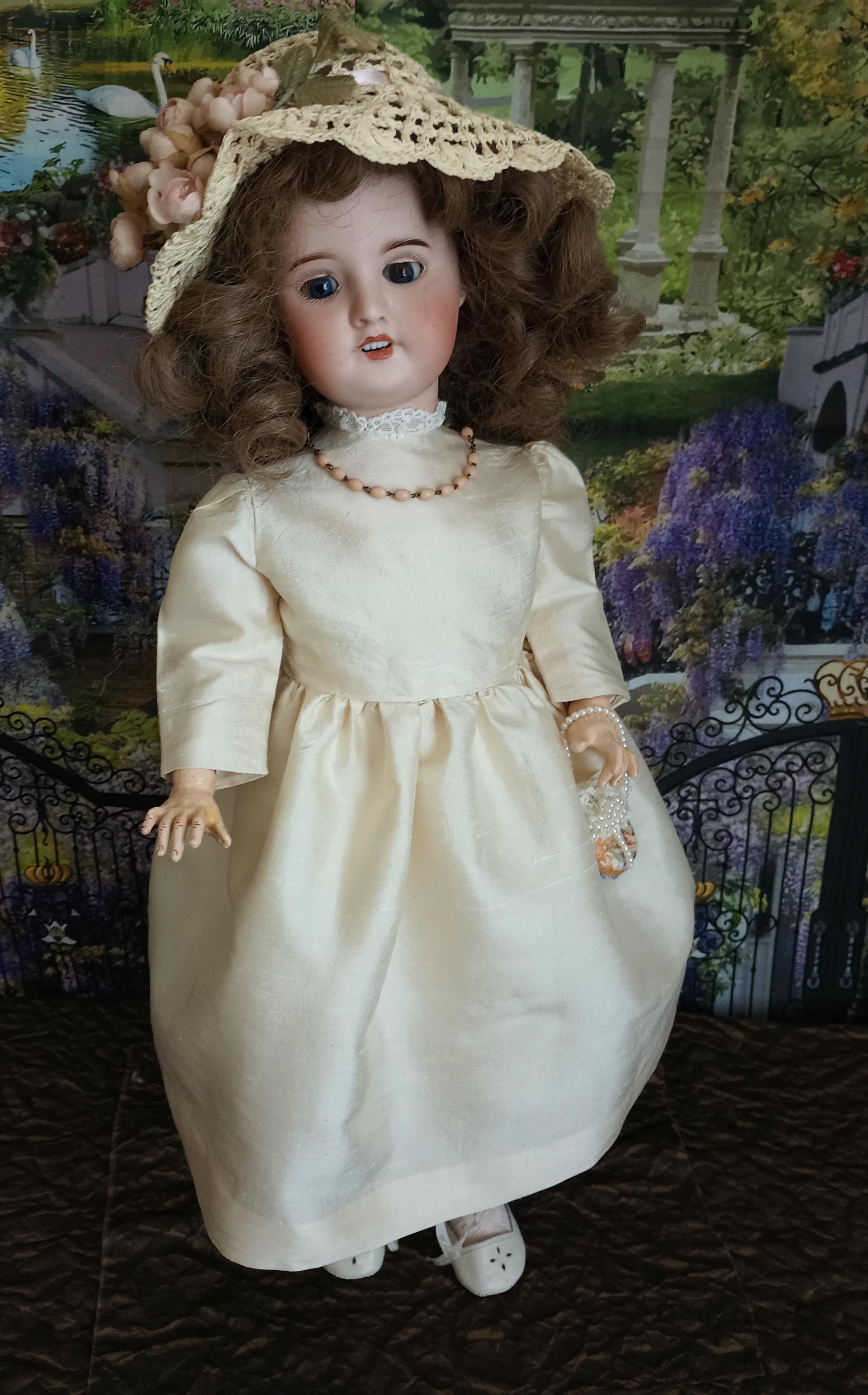 robe poupée ancienne SFBJ Jueau Kestner Halbig Heubach dress antique