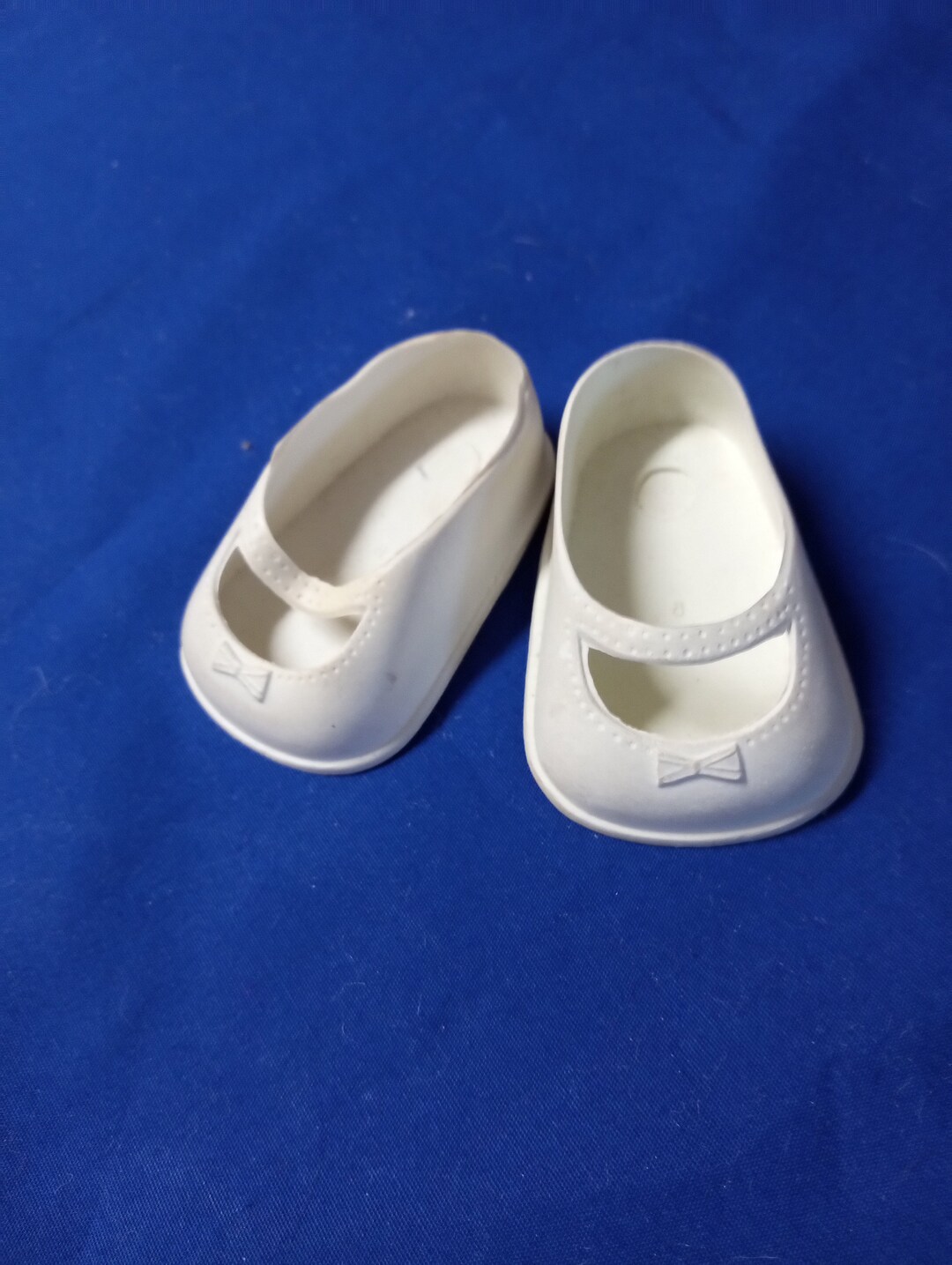 White Pair Plastic Doll Shoes 21/4 Etsy