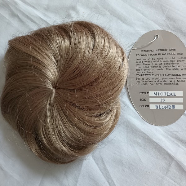 Blond Boy Doll or Baby Doll Wig, Size 12