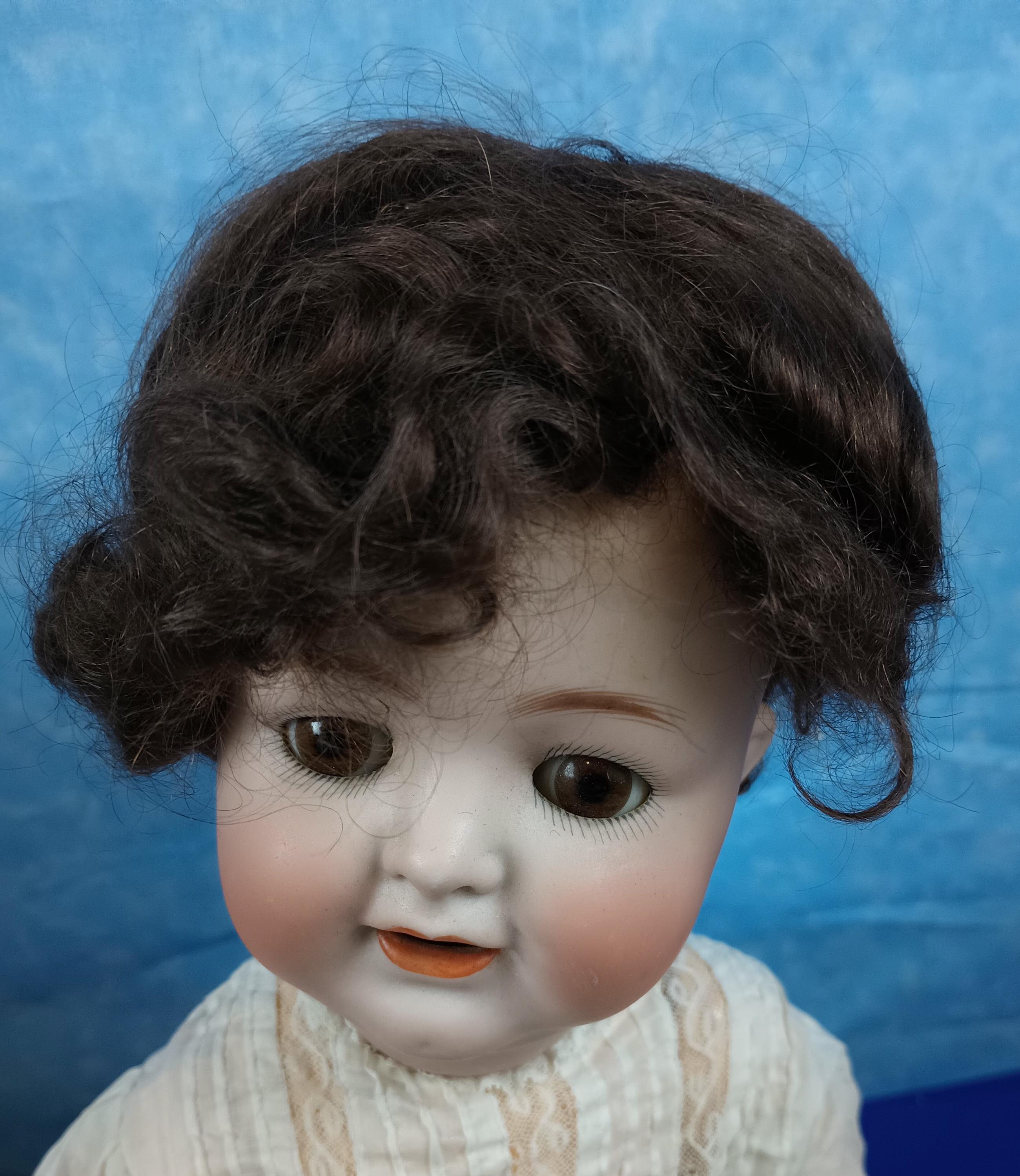 Kemper製ヴィンテージブラウンドールウィッグ（12～13インチヘッド対応