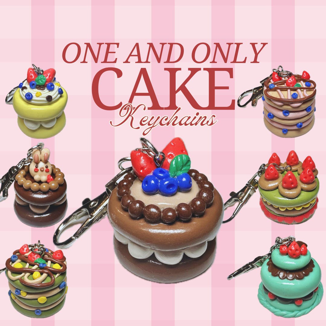 One and Only Handmade Cake Keychains - Etsy