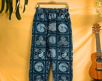 Handmade Organic Cotton Yoga Pants: Nepali Design, Relaxed Fit