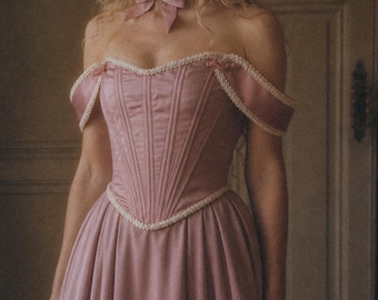 Vintage dress, Fairy style custom corset with sleeves