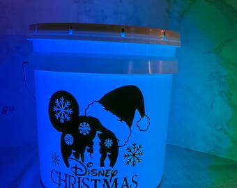 Christmas Decals & Light Kit for Camping Bucket