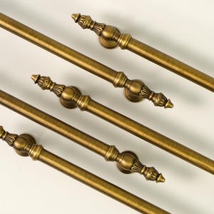 Franska antika skåphandtag för köksrenovering: Europeiska vintage lådknoppar och handtag, skåpbeslag i åldrad mässing