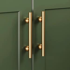 Poignées de cuisine minimalistes en laiton, Quincaillerie d'armoire en laiton massif, Poignées de tiroir en or brossé, Poignées de meuble en laiton satiné, Boutons de meuble en laiton