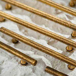 Hammered Antique Brass Cabinet Pulls, Handmade Solid Brass Drawer Pulls, Antique Gold Pulls, Brass Door Pulls, Brass Kitchen Hardware