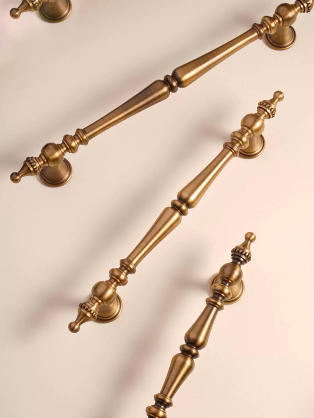 Antique Brass Cabinet Handles Aged Brass Kitchen Pulls Brass Door Pulls ...