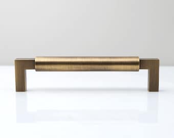 Antike Messingschrankgriffe, Schubladengriffe aus massivem Messing, Vintage Messingschrankknäufe, Innentürgriffe, Küchenschrankbeschläge