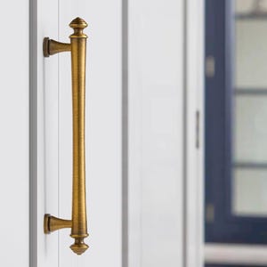 Transitional Antique Brass Cabinet Pulls | Aged Brass Kitchen Pulls | Vintage Brass Handles | Antique Gold Pulls | Brass Kitchen Hardware