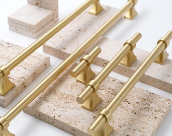 Gold Messing Knäufe, Minimalist Schrank Griff, gebürstet Messing Schubladenknäufe, Schrank Türknauf, Gold Kabinett Knäufe, DIY Kabinett Hardware