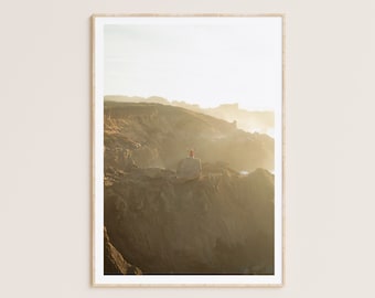 Impresión de paisaje de bellas artes- Hora dorada-Fotografía de la costa de California Naturaleza Arte de la pared Decoración del hogar
