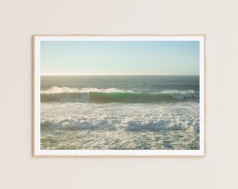 Impresión de paisaje de bellas artes- Hora dorada-California Beach Waves Fotografía Naturaleza Pared Arte Decoración del hogar