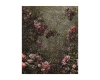 Manta victoriana de terciopelo arrugado con estampado floral: lujosa manta para cama (50 x 60)