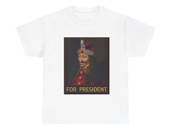 Vlad Dracula Gothic Satire Tee: Dark Academia Unisex Cotton Shirt