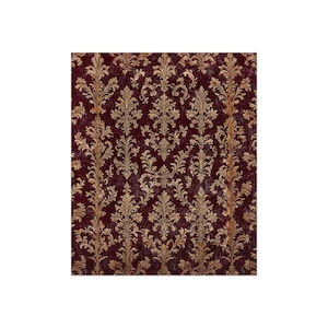 Crushed Velvet Baroque Blanket | Historical Home | Rich Red Throw | Cozy Decor | Luxurious  Bedding | Elegant Room Accent