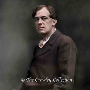 Magnificent, Fully Restored Rare Antique Colour Portrait of Aleister Crowley, 20&quot; x 24&quot;. Ceremonial Magician, Occult, Thelema, Witchcraft.