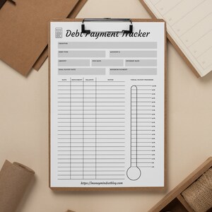 Debt Payment Tracker Printable | Budget Planner Digital Download | Financial Budgeting Tool | PDF Instant Download