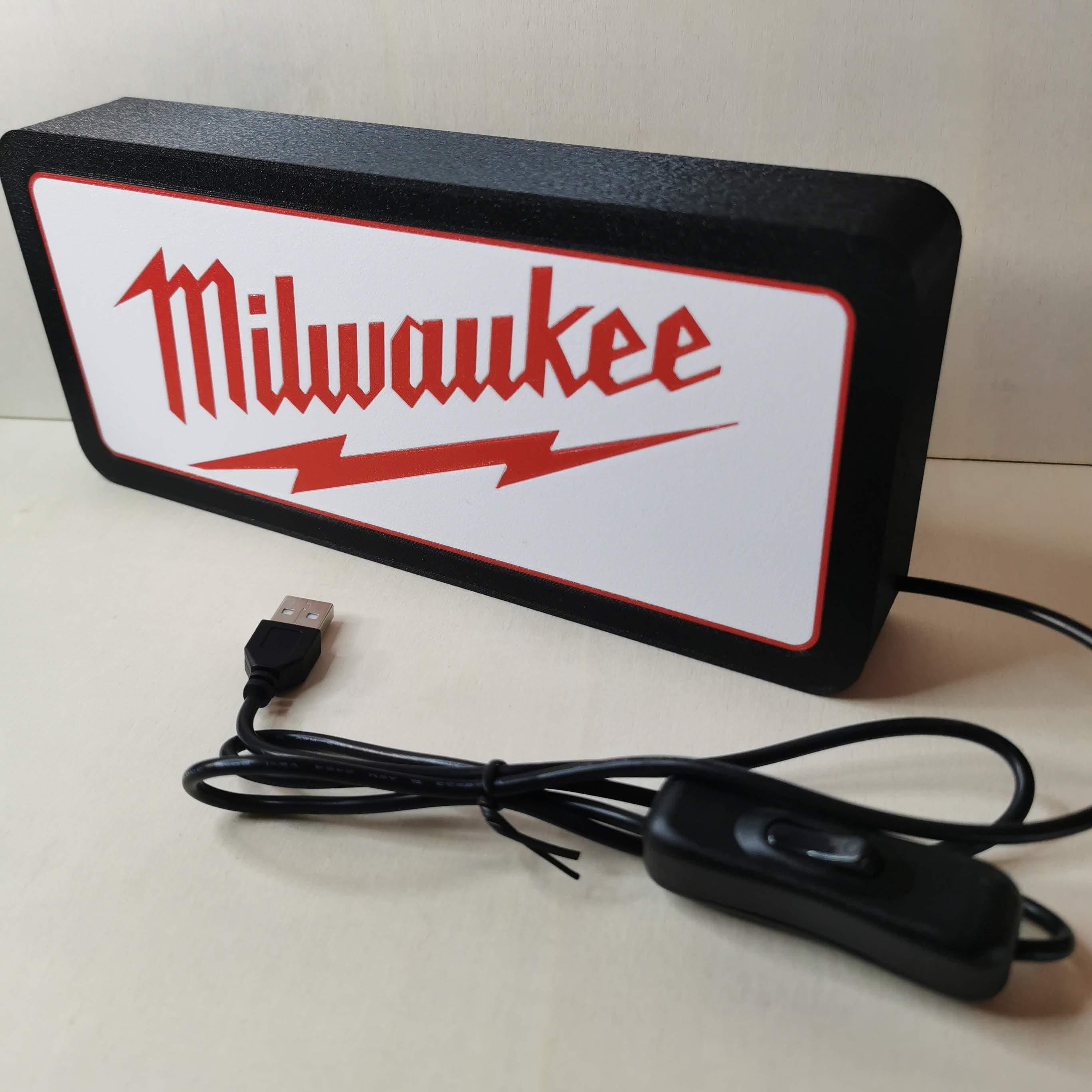 Decoration Led Logo | Milwaukee Led Lamp | Milwaukee Logo Sign | 5V USB ...