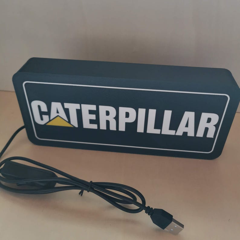 Logo LED decorativo | Lampada LED Caterpillar | Insegna con logo Caterpillar | Connessione USB 5V | Controller RGB immagine 3