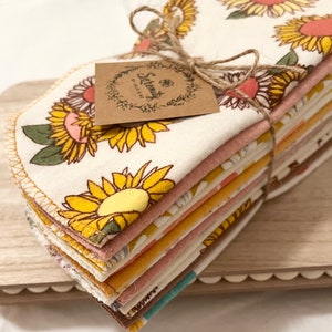 Boho-Chic - Tücher - 20 x 20 cm - 12er Set - Vorgewaschener Flanell - 1- ODER 2-lagig - Feuchttücher, Servietten, Handtücher oder Toilettenpapier