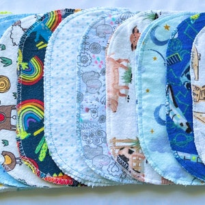 Boyish Style - Cloth Wipes - 8&quot; x 8&quot; Set of 12 - Pre-Washed Flannel - 1 OR 2 Ply - Baby Wipes, Napkins, or Paper Towels
