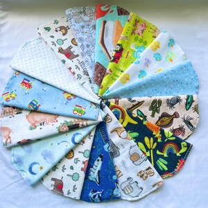 Cloth Wipes - Boyish - 8&quot; x 8&quot; Set of 12 - Pre-Washed Flannel - 1 OR 2 Ply - Baby Wipes, Napkins, or Paper Towels