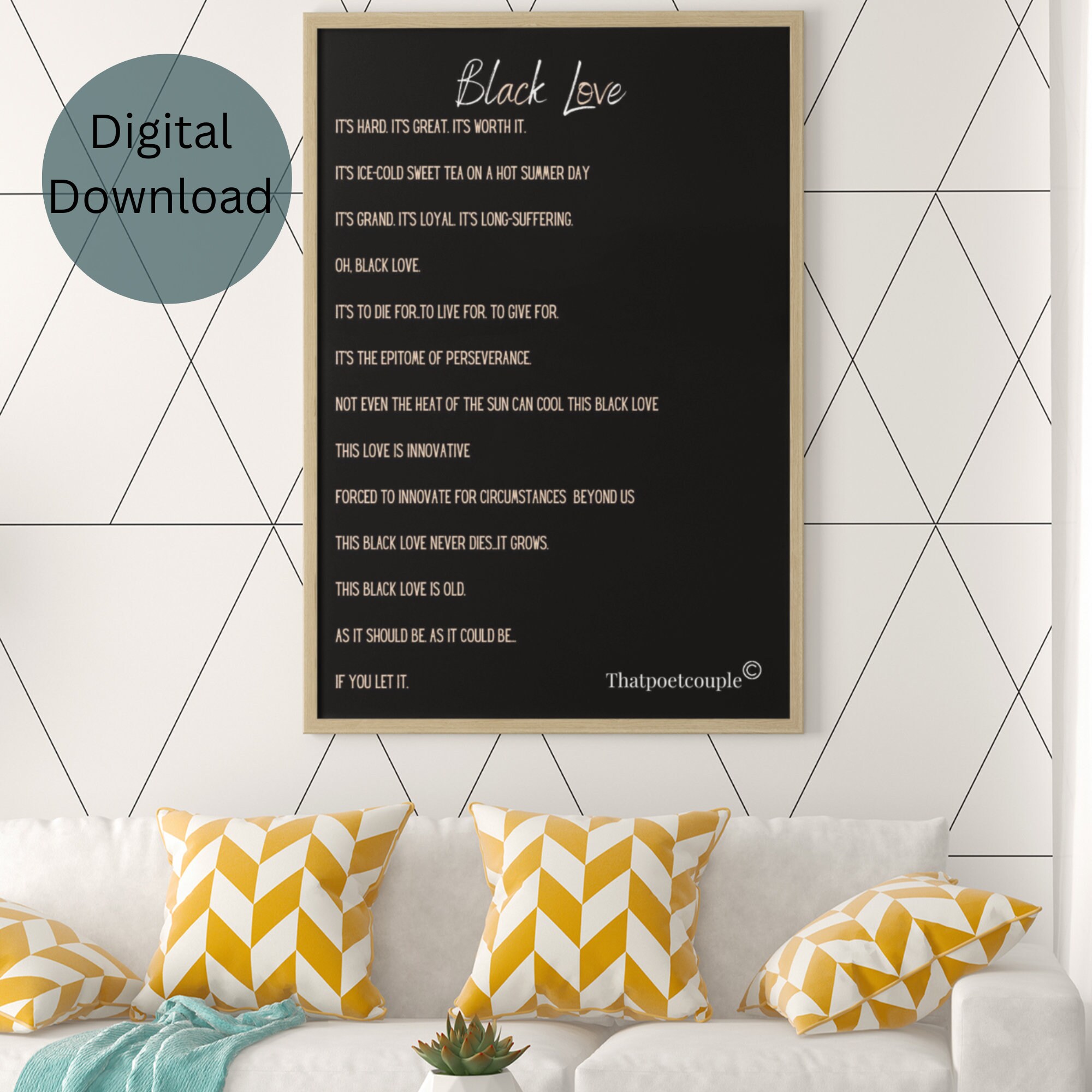 Black Love Poem -wall Art - Etsy