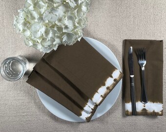 Set of 4: Deep Khaki Napkin Set