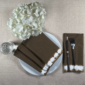 Set of 4: Deep Khaki Napkin Set