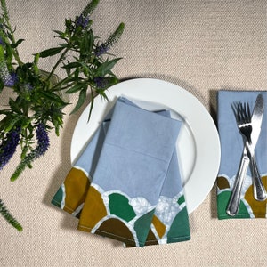 batik &#39;hills&#39; set of 4 napkins