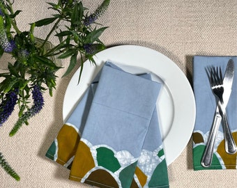 batik &#39;hills&#39; set of 4 napkins
