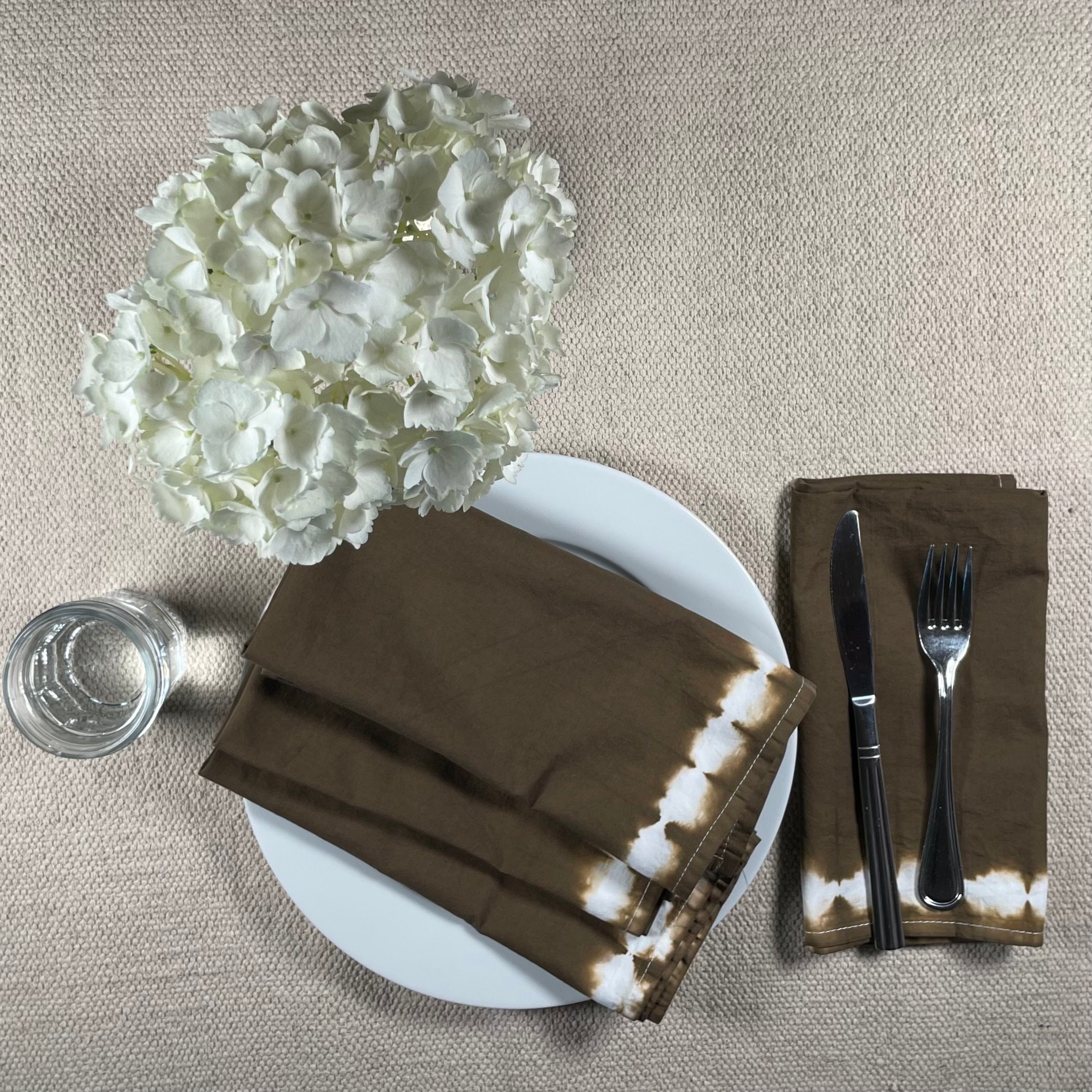 Set of 4: Dark Khaki Napkins
