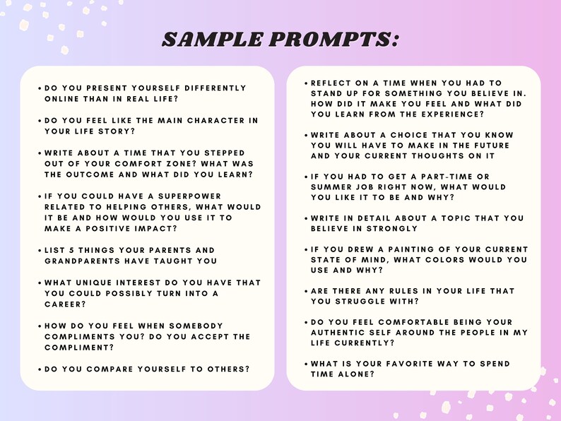 self reflection prompts self reflection prompts