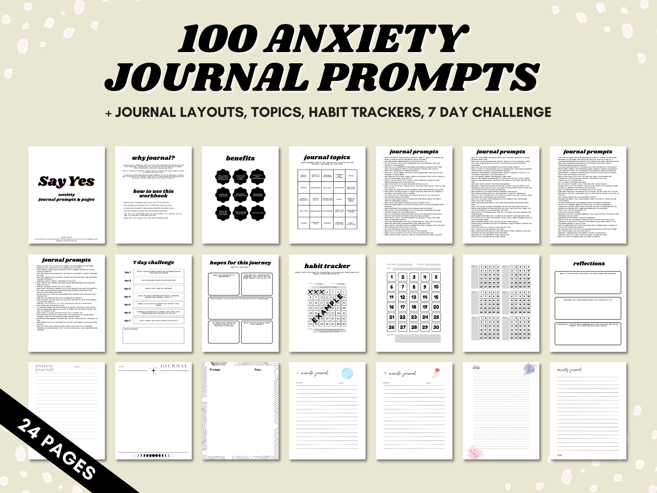 100 Journal Prompts for Anxiety Anxiety Journal Journal Prompts for