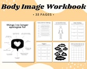 Body Image Workbook, Body Positive Worksheets, Body Acceptance, Healing Journal, Therapy Worksheet, Mental Health, Self Love, Self Care