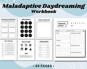 Maladaptive Daydreaming Worksheets, Workbook, Trigger Journal, Therapy Printable, Mental Health Journal, Healing Worksheet, Anxiety, ADHD