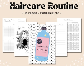 Haircare Routine Printable, Hair Journal, Hair Growth, Hair Care Tracker, Haircare Planner, Haircare Organizer, Beauty, Self Care